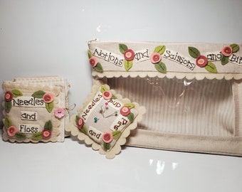 Sewing notions storage set