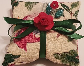 Pincushion - vintage fabric