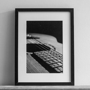 Guitar Wall Art - Digital Download Prints - Black and White - Body