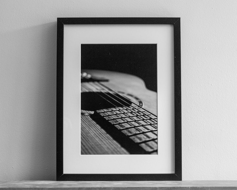 Guitar Wall Art Digital Download Prints Black and White Body Etsy