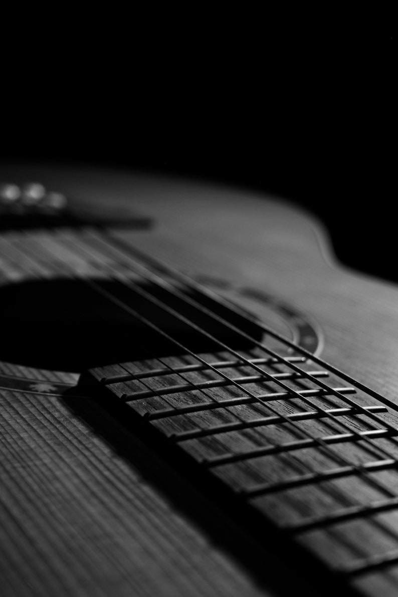 Guitar Wall Art Digital Download Prints Black and White Body Etsy