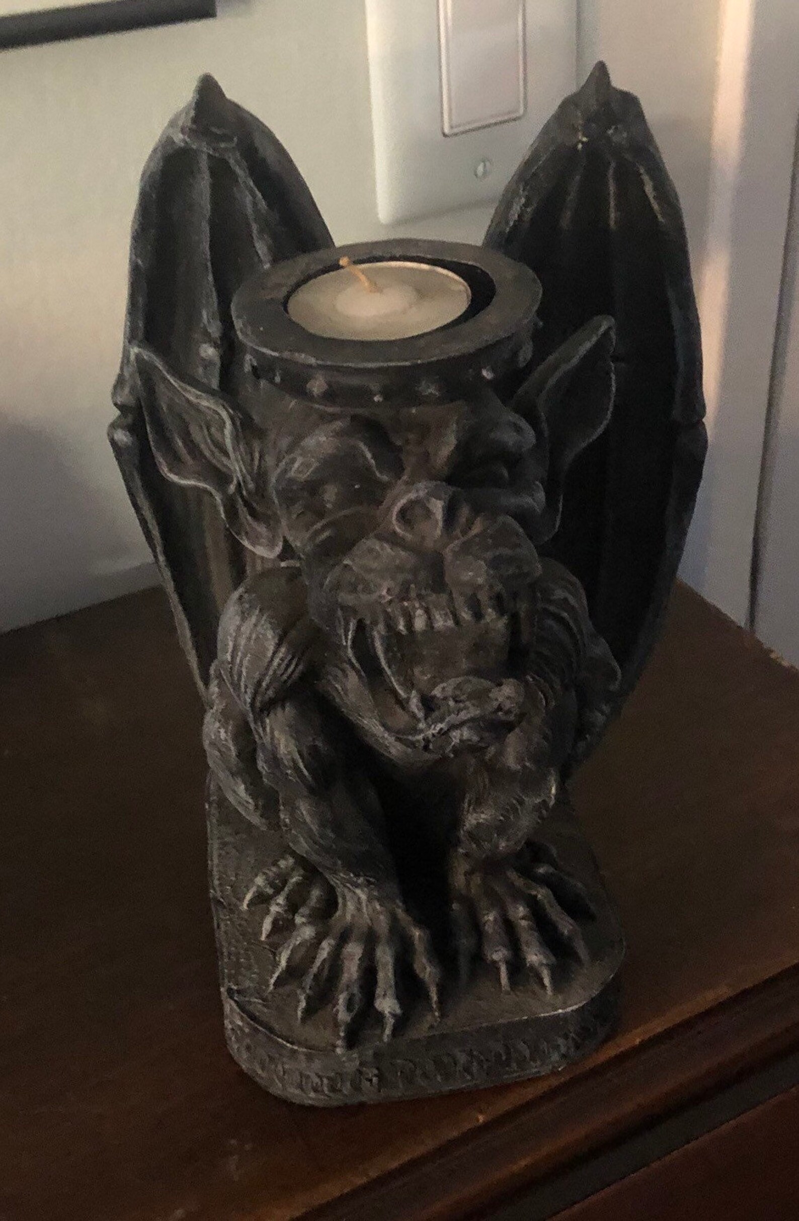 Gothic Gargoyle Candle Holder Etsy