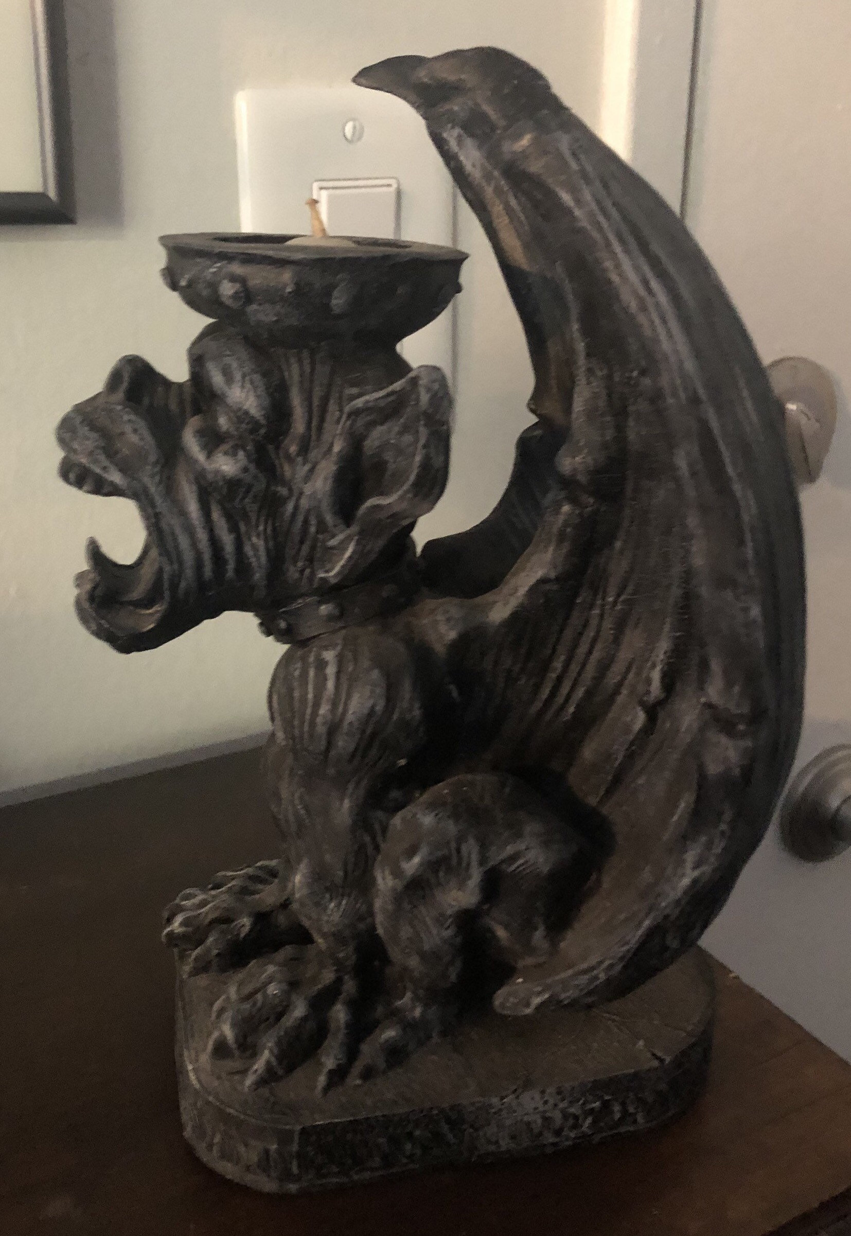 Gothic Gargoyle Candle Holder Etsy