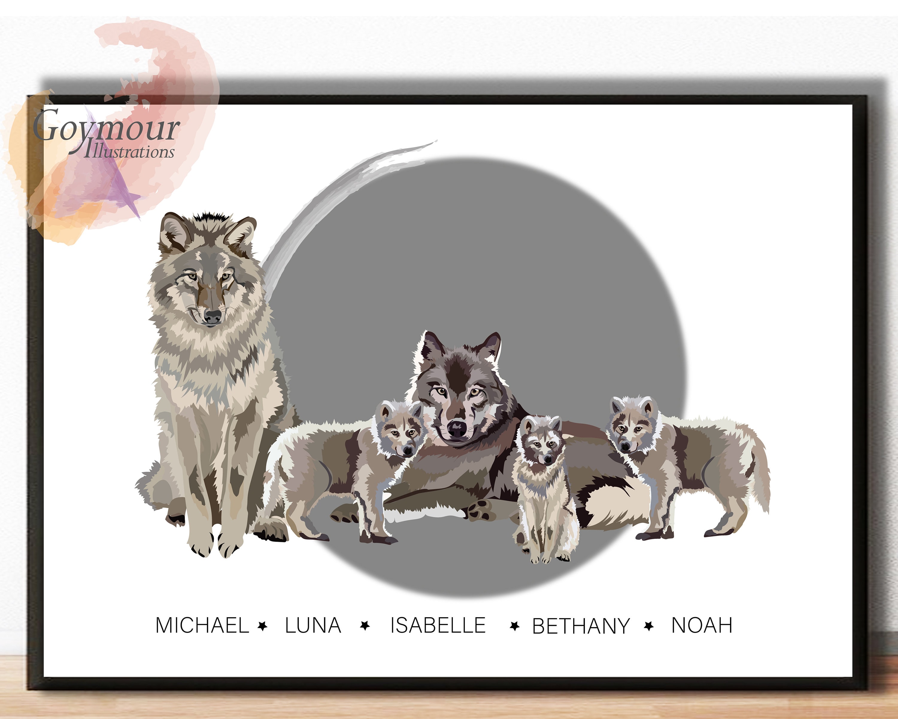 Wolf Family Illustration Print Animal Art Digital Drawing - Etsy UK Wolf Family Illustration Print Animal Art Digital Drawing - Etsy UK