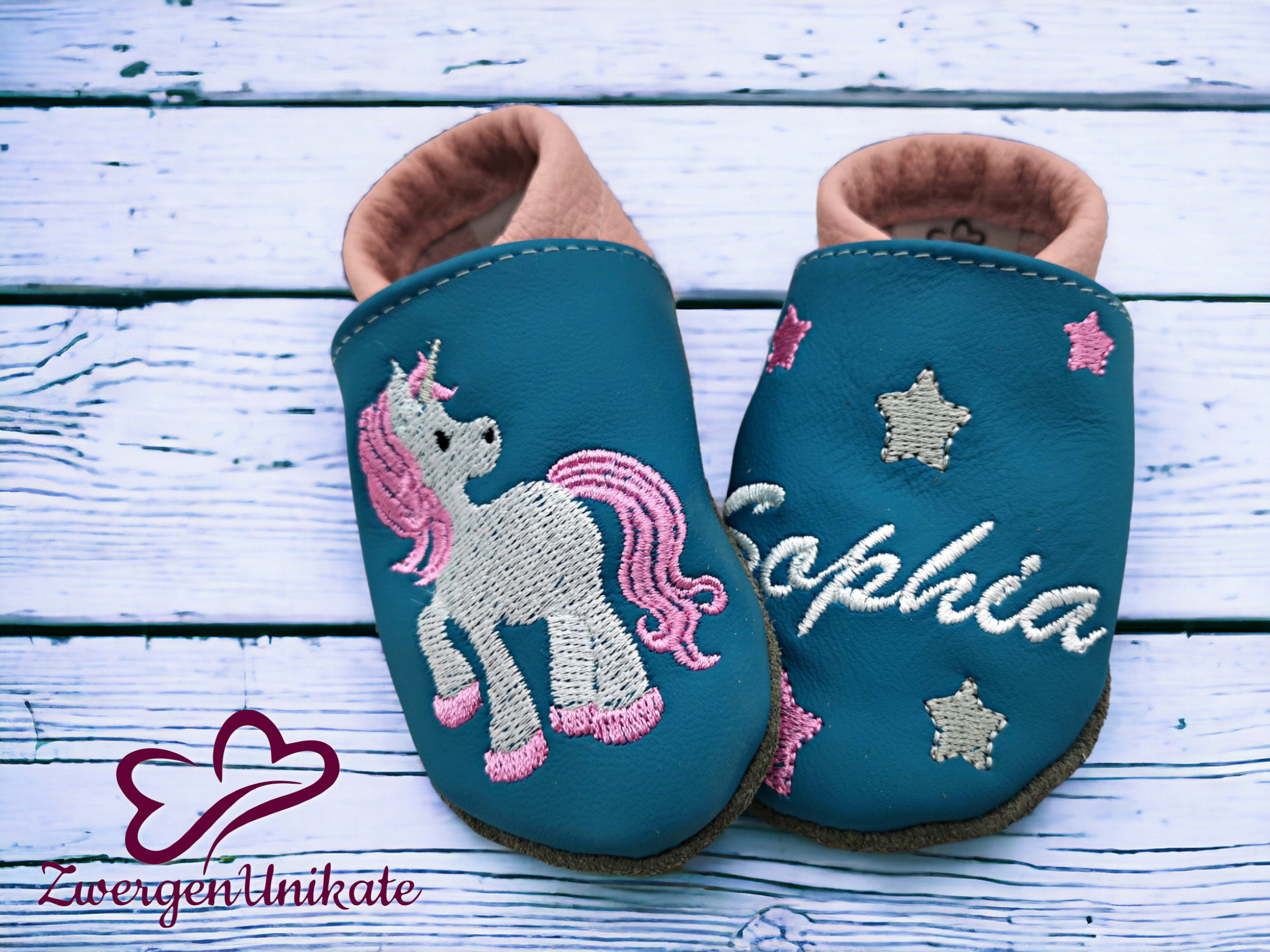 Unicorn baby booties México