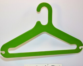 vintage Funky Pop vert espace en plastique âge cintre, seventies cintre en tissu, années 1970