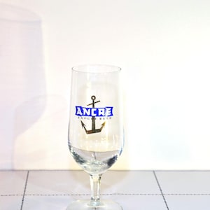 Vintage Ancre Export Beer Glass: Tulip-Shaped Alsace Glass, 25cl