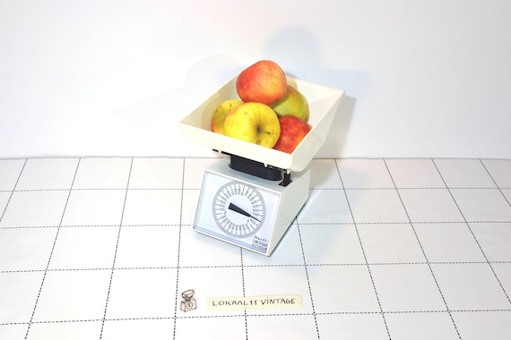 Balance de cuisine Bengt EK vintage : EKS Sweden, plastique blanc et noir