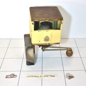 Vintage Peugeot Coffee Grinder: Cream French Manual Mill, Wood & Metal image 5