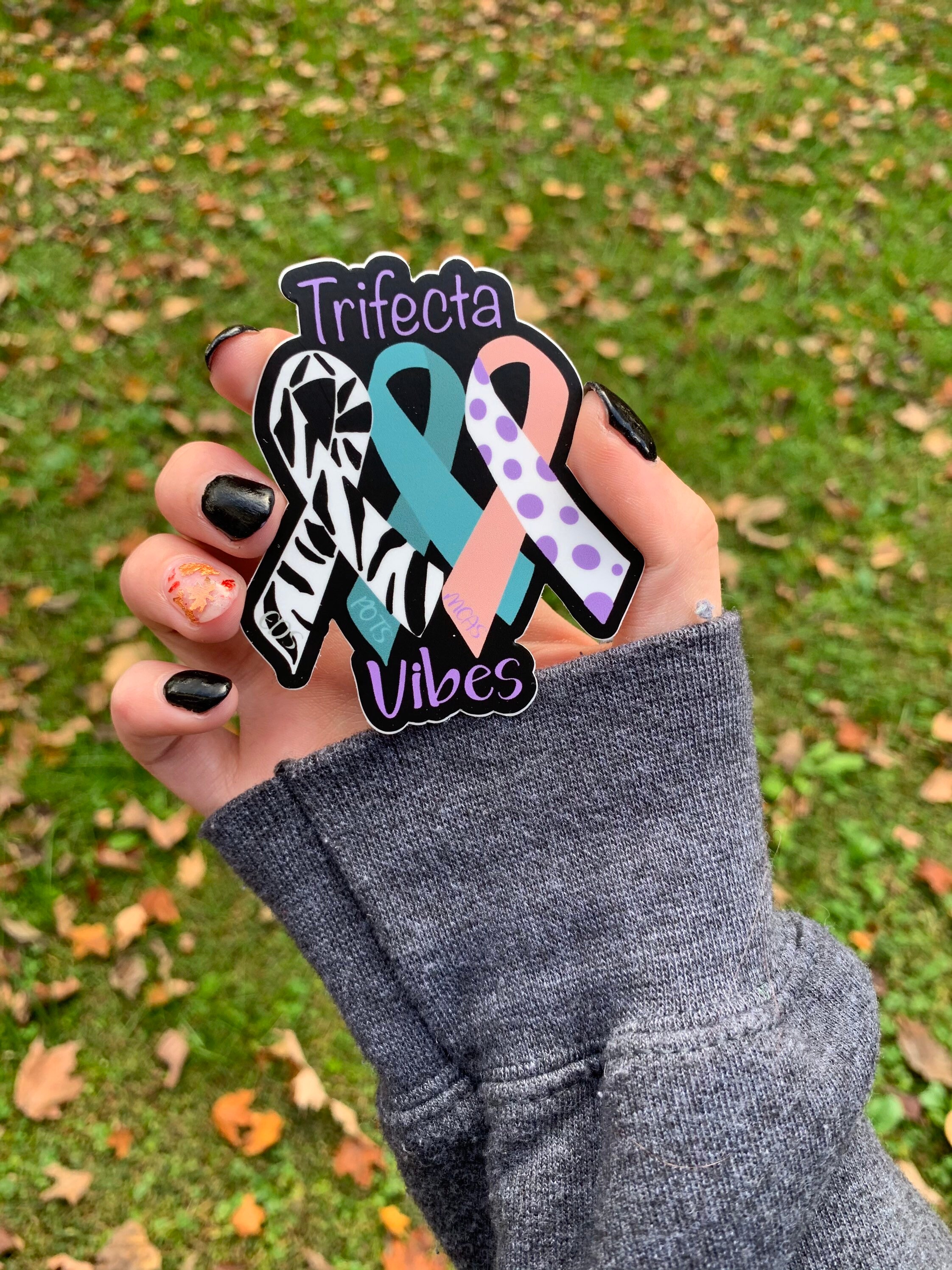 Trifecta Vibes Sticker EDS Awareness POTS MCAS Chronic Etsy