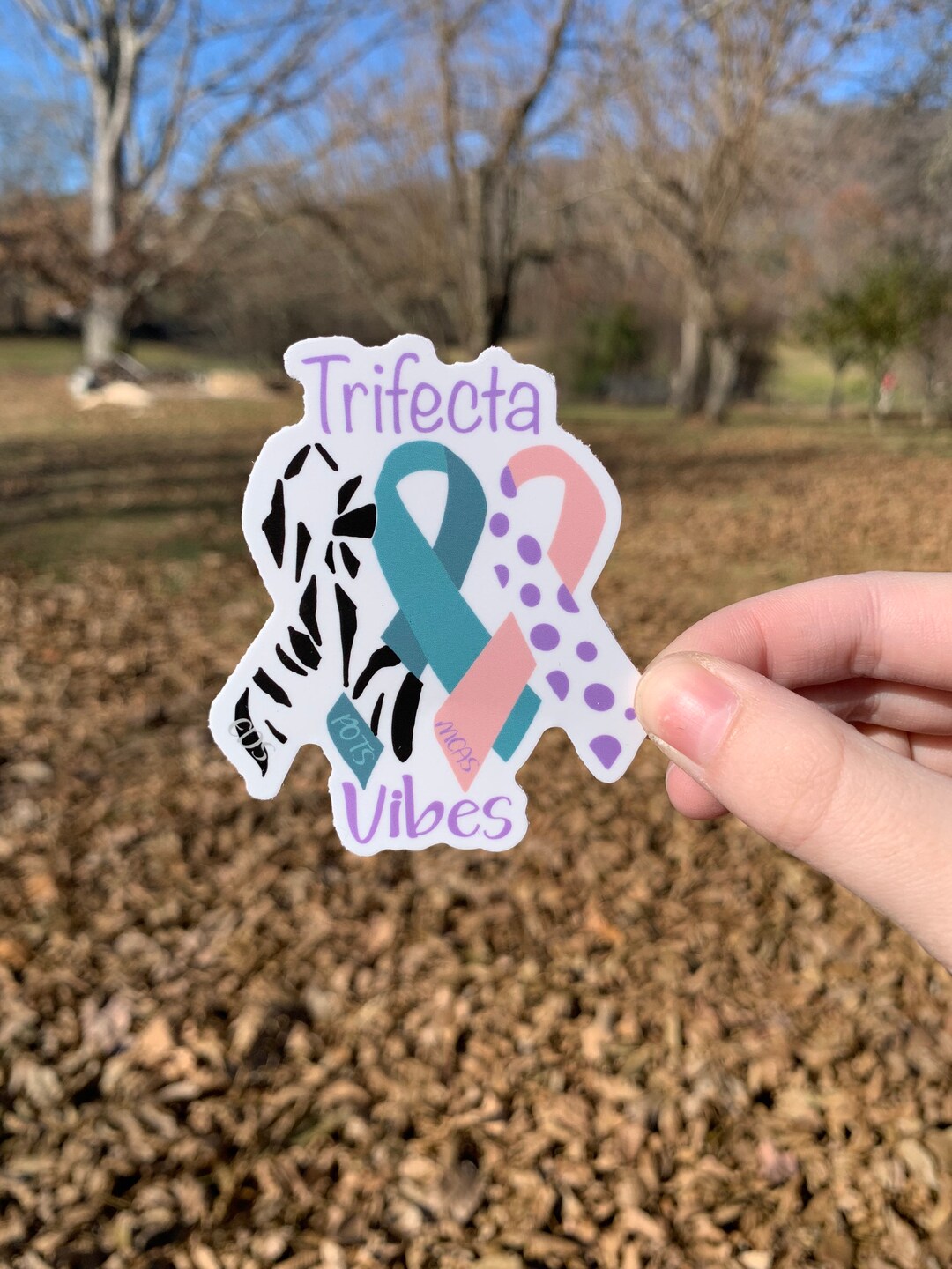 Trifecta Vibes Sticker, EDS Awareness, POTS, MCAS, Chronic Illness