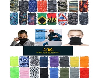 Multifunctional Headwear Neck Scarf Bandana Balaclava Face mask Hairband Tube Gaiter Stretch Snood for Sports Yoga Running Cycling Hiking