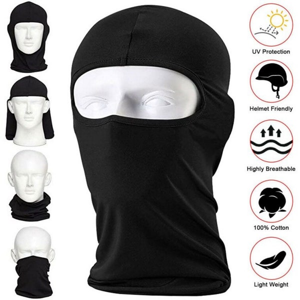 Unisex Ultra Thin Balaclava Neck Warmer For Bike, Motorcycle, Full Face Cover, Motorcycle Face Mask, Cycling Balaclava Full Cover Face Mask