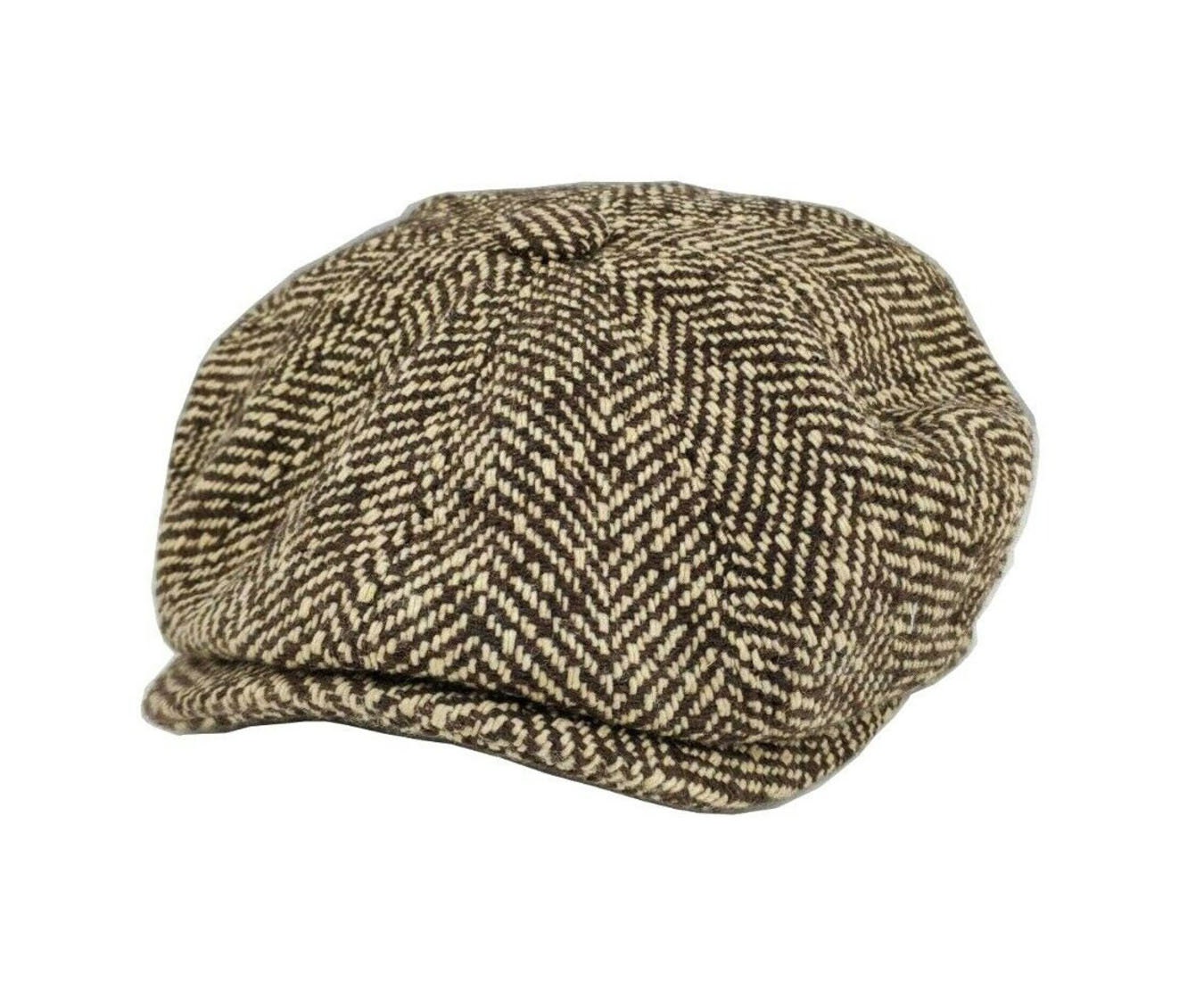 Vintage Flat Cap Herringbone Hat Newsboy Cap Unisex Tweed Cap - Etsy UK