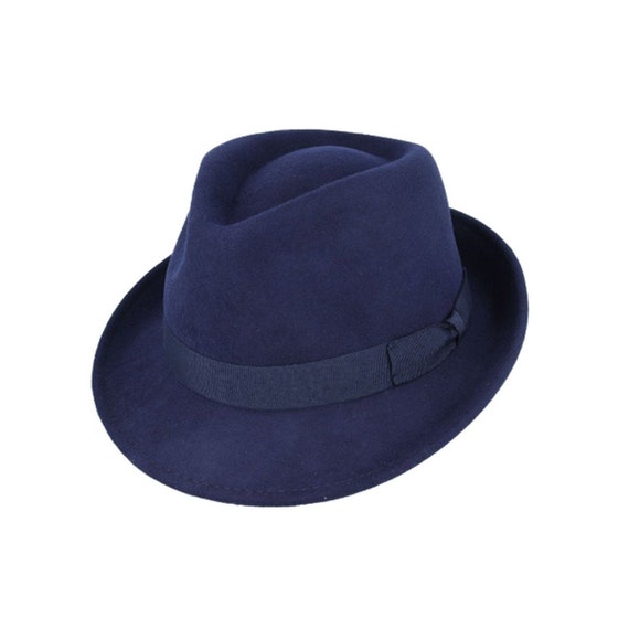 Elegant 100% Wool Trilby Hat Waterproof \u0026Crushable Handmade with Grosgrain Band