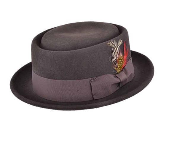 Crushable Wool Felt Pork Pie Hat 