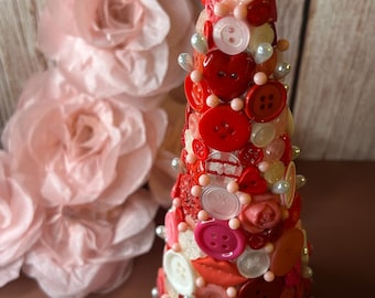 Valentine’s Day Button Tree By KellyButtonsBibelots