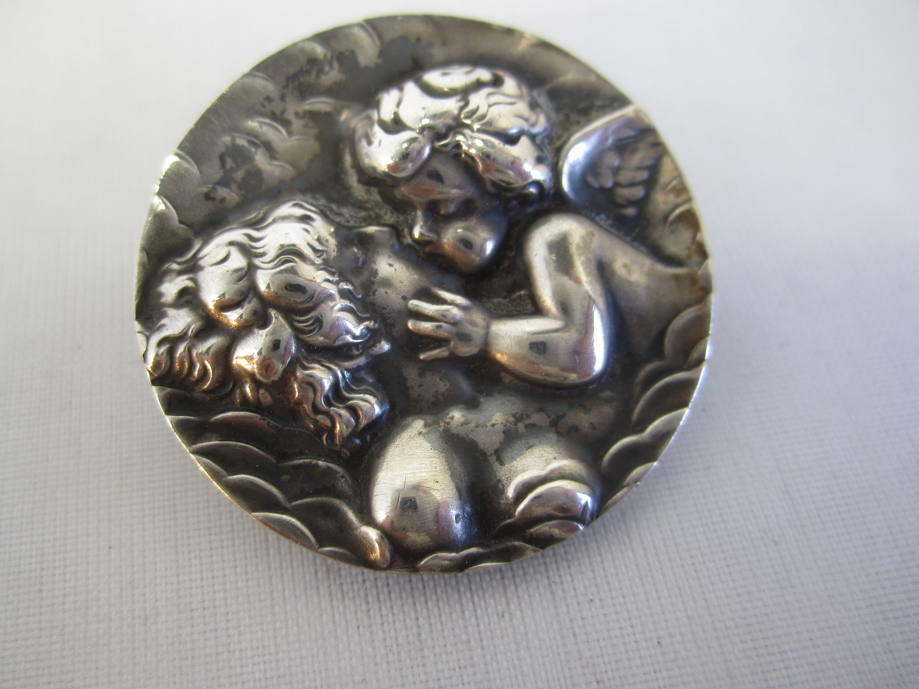 Unger Brothers Love's Dream Art Nouveau Sterling Silver Woman Kissing ...