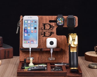 charging station, docking station, mens gift, docking station men, boyfriend gift, husband gift, brother gift, family, christmas gifts