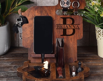 Night Stand Valet,Wood Valet,mens valet,personalized valet,gifts for men,gift for boyfriend,boyfriend gift,boyfriend gifts,Desk organizer