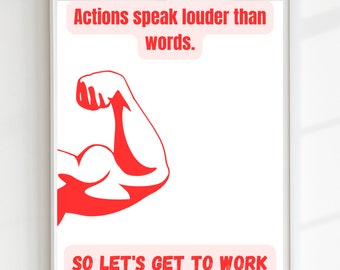 Motivational Quote Poster, DIGITAL DOWNLOAD Active