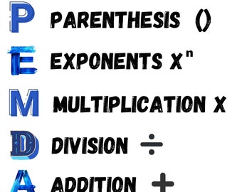 Order of Operations Poster,Educational Print, Printable Wall Art, Montessori Classroom, Homeschool Decor, Classroom Decor, DIGITAL DOWNLOAD
