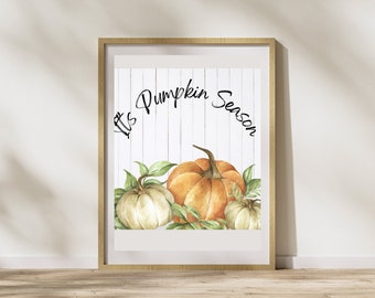 Cartel de decoración de calabaza de otoño, cartel de vibraciones de otoño, arte de pared imprimible, cartel de decoración de otoño, decoración de calabaza, cartel de calabaza, DESCARGA DIGITAL