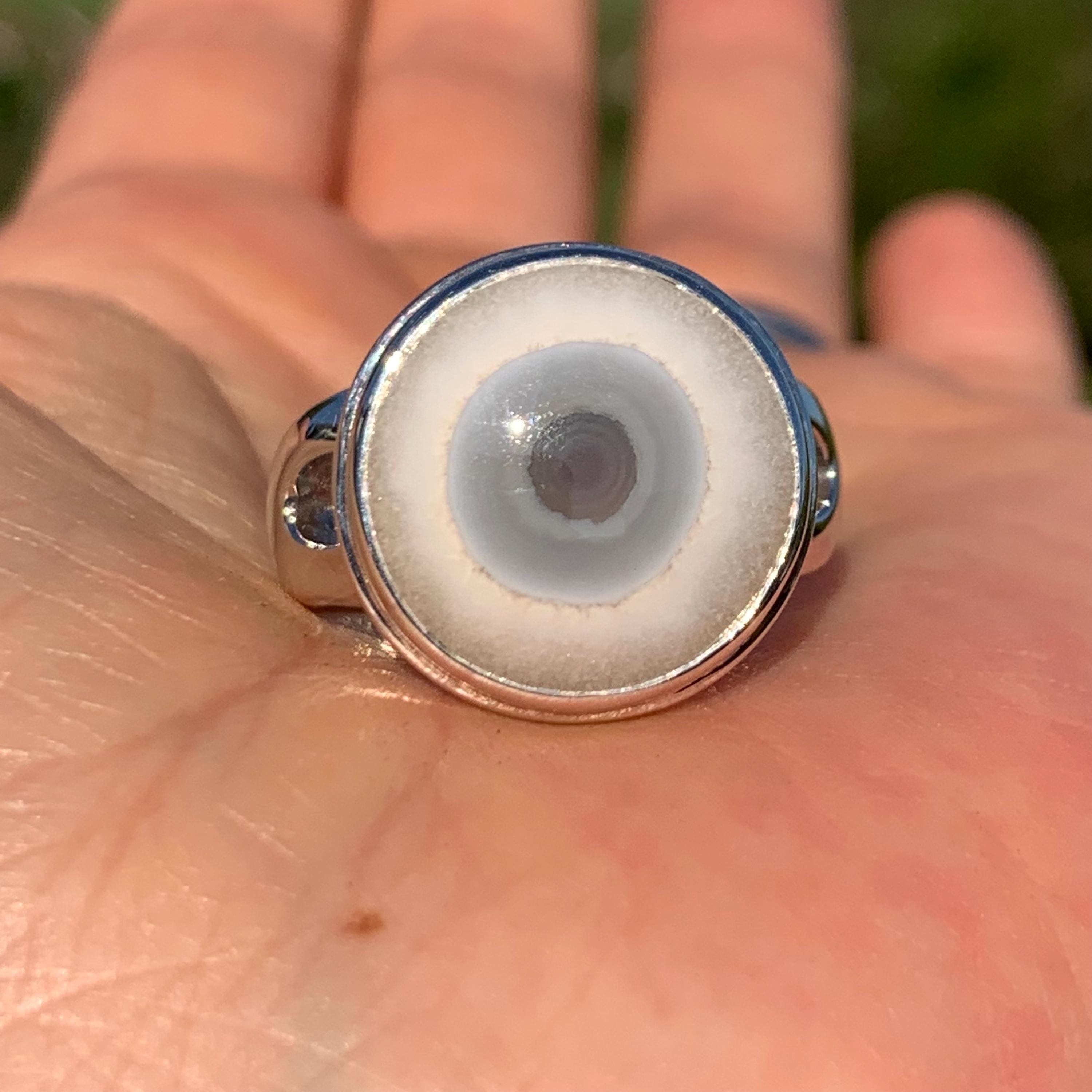 ソーラークォーツリング、サイクロプスアゲートリング、宝石アイボール