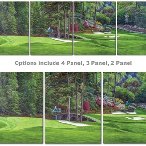 Augusta National Golf Club Split Canvas Frames Masters Amen Corner Golden Bell Holes 11 12 PGA Golf 3000 Panorama Art Print CHOICES