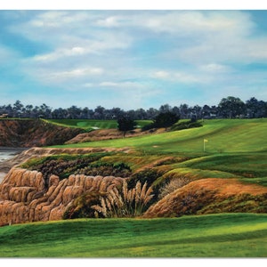 Pebble Beach Golf Links 10th Golf Club Hole 10 Course AT&T Pro-Am PGA Canvas Prints Decor Oil Painting Art Print 10RiOil Pebblebeach Pro Am