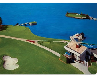 Coeur d&#39;Alene Resort Golf Course Hole Coeur Dalene Golf Idaho Floating Green Canvas Prints Coeurdalene Golf 8x10-40x60in Art Print