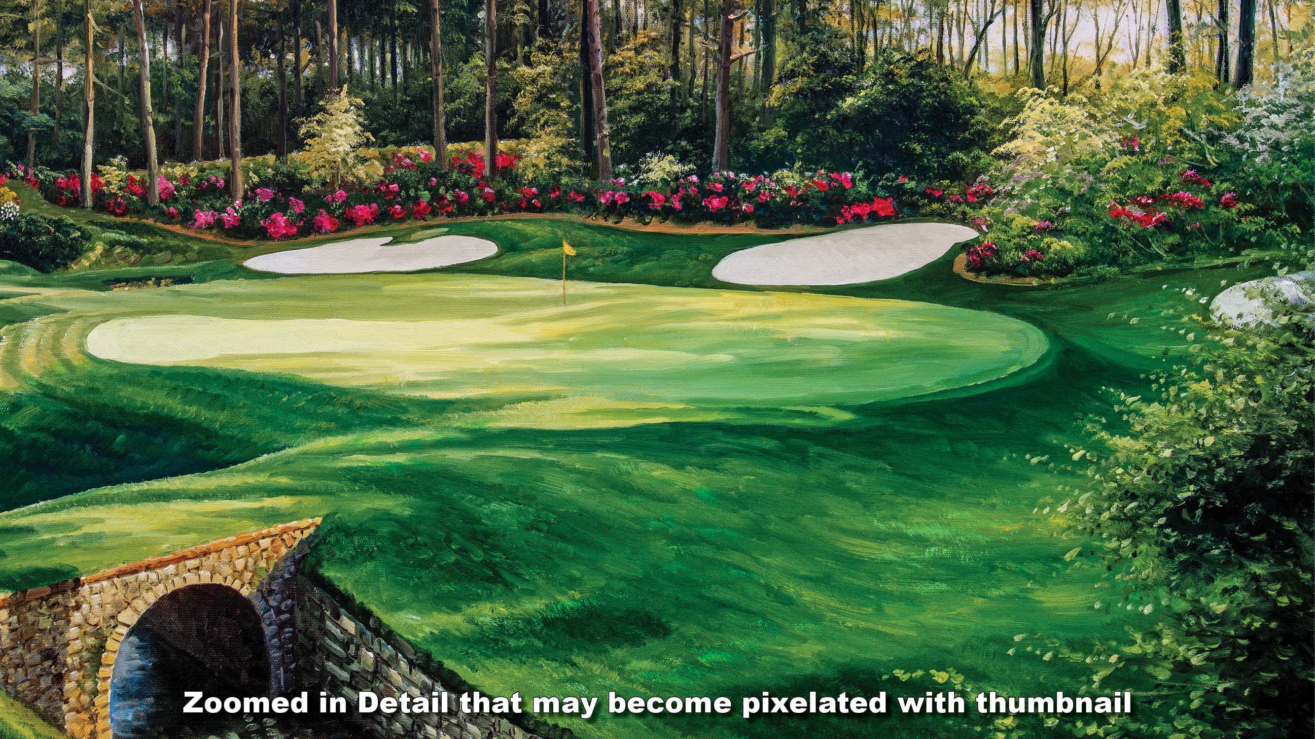 Augusta National Golf Club Hole 13 Azalea Amen Corner Oil Painting