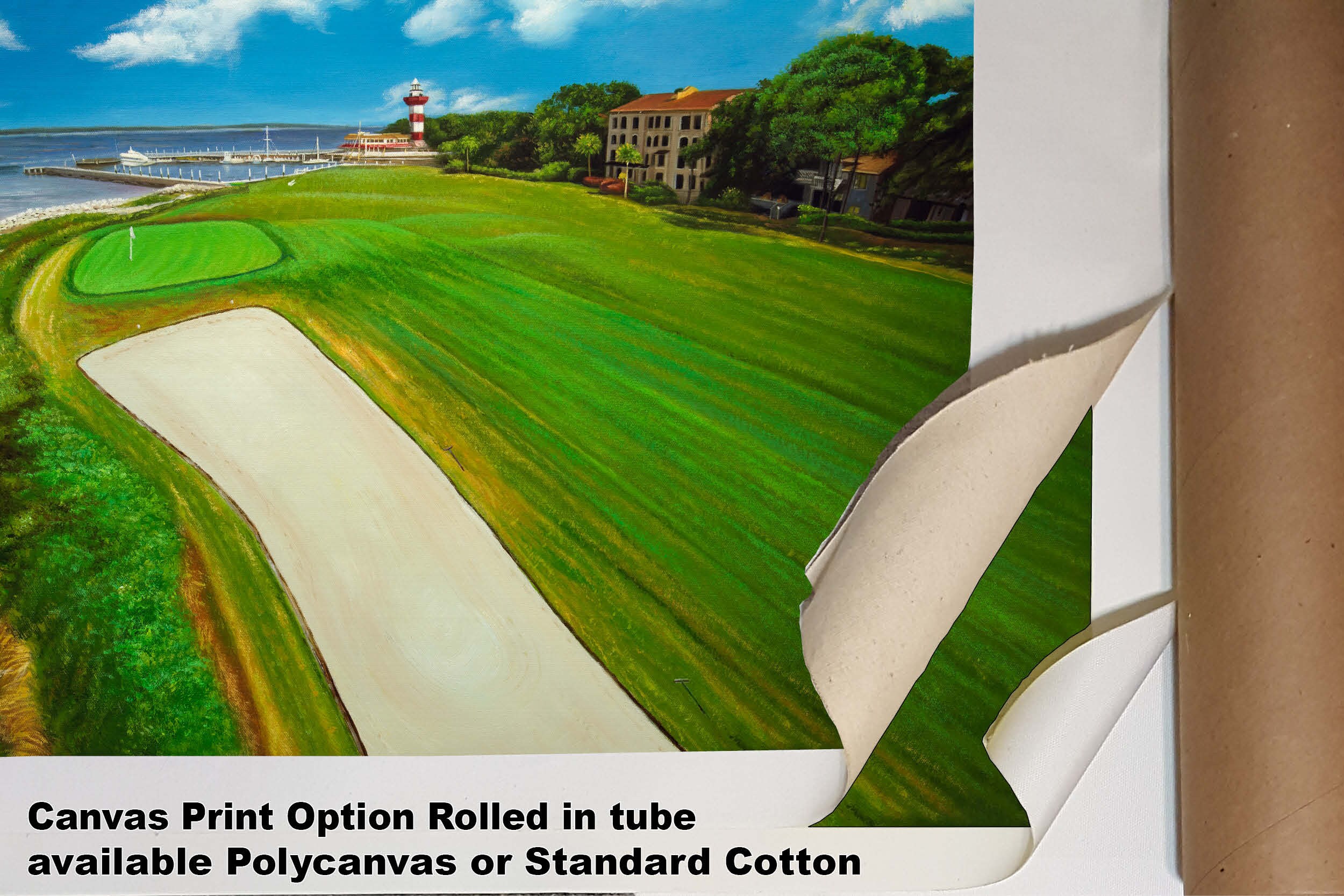 Harbour Town Golf Links Hole 18 Lighthouse Canvas Prints Harbor