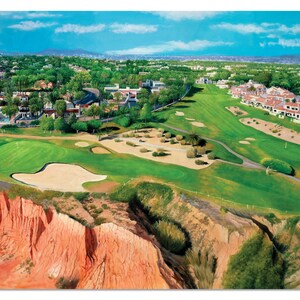 Vale do Lobo Golf Course Club Hole in Vilamoura Algarve Portugal Aerial Oil Painting Art Print Vale De Lobo Resort Algarve Vilamoura Town