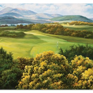 Royal County Down Golf Club Hole Championship Course Canvas Prints Newcastle Northern Ireland Royal Co Down Oil Painting Art Print Decor