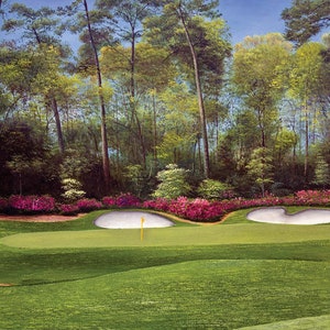 Augusta National Golf Club Masters Amen Corner Azalea Hole 13 PGA Golf 2570 8x10-40x60 Art Print The Masters Of Augusta Canvas Prints Decor