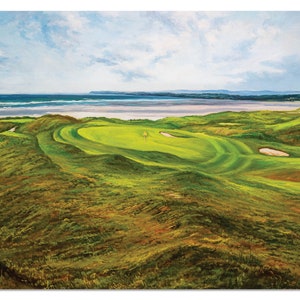 Lahinch Golf Ireland Canvas Prints Club Course Hole in County Clare Munster Oil Painting Art Print Decor Lahinch Golf Club GC Irish Open