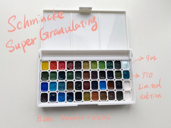 Schmincke Horadam Aquarell Artist Watercolors 24 of Quarter Pans Set 