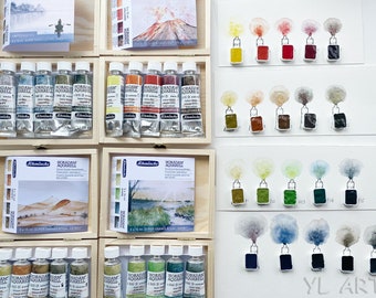 Schmincke Horadam Super Granulating Watercolor /Aquarell  Haze/ volcano /shire/ desert/forest/ tundra/deap sea/glacier/galaxy  Travel set