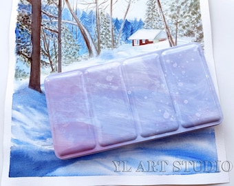 Empty Watercolor Tins Box Palette Paint Case with/without 48 colors half pans