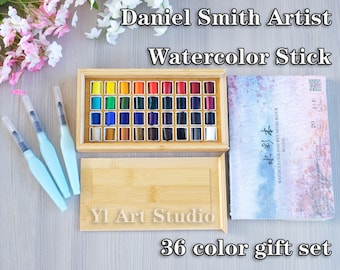 Daniel Smith Extra Fine Watercolor sticks 36 color set/watercolor block/ waterbrush