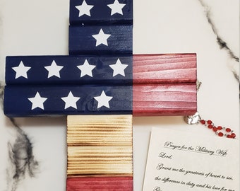 Patriotic Wooden Cross