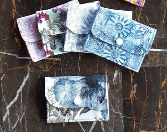 Handmade Fabric Card Wallet - Money Pouch - Card Holder