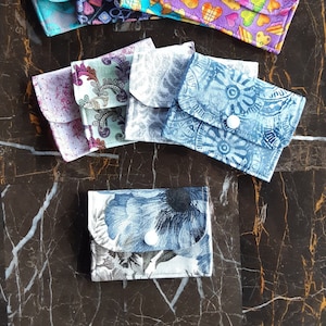 Handmade Fabric Card Wallet - Money Pouch - Card Holder