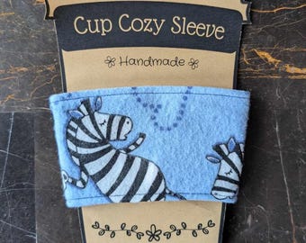 Zebra Cup Cozy: Reusable Coffee Sleeve, Eco-Friendly