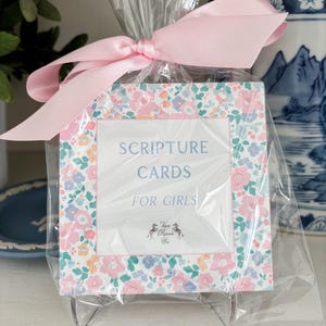 Girls Floral Scripture Cards | Scripture Cards for Girls | Baptism Gift | Kids Scripture Cards | Girls Scripture Cards | Girls Verse Cards