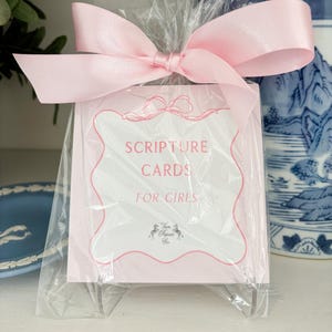 Girls Scripture Cards | Scripture Cards for Girls | Baptism Gift | Watercolor Scripture Cards