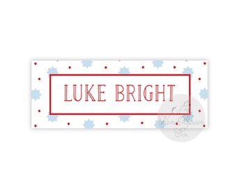 Red and Blue Dot Waterproof Labels | Waterproof Labels | School Labels | Weatherproof Labels | Custom Waterproof Labels | Custom Labels