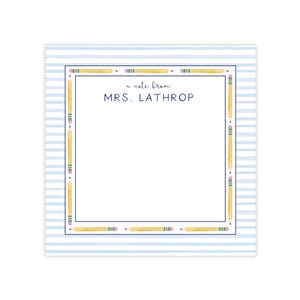 Custom Teacher Notepad | Teacher Notepad | Custom Notepad | Teacher Gifts | Teacher Appreciation | Teacher&#39;s Name Notepad | Pencil Notepad
