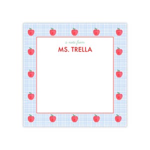 Custom Teacher Notepad | Teacher Notepad | Custom Notepad | Teacher Gifts | Teacher Appreciation | Teacher&#39;s Notepad | Apple Print Notepad
